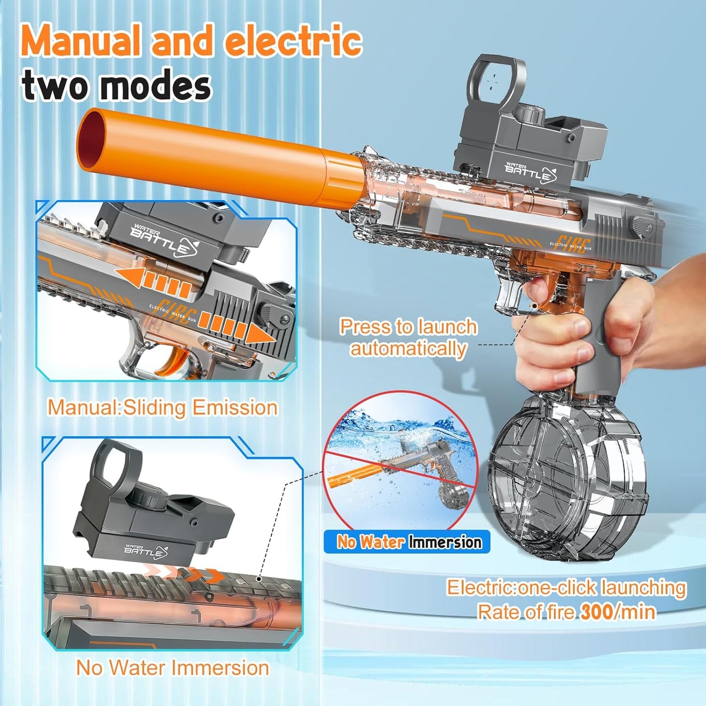 Powerful Electric Squirt Gun for Kids
