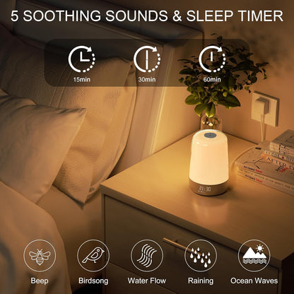 Sunrise Simulation Alarm Clock with Soothing Sounds