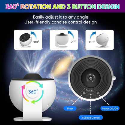 Colorful Galaxy Bedroom Light Projector
