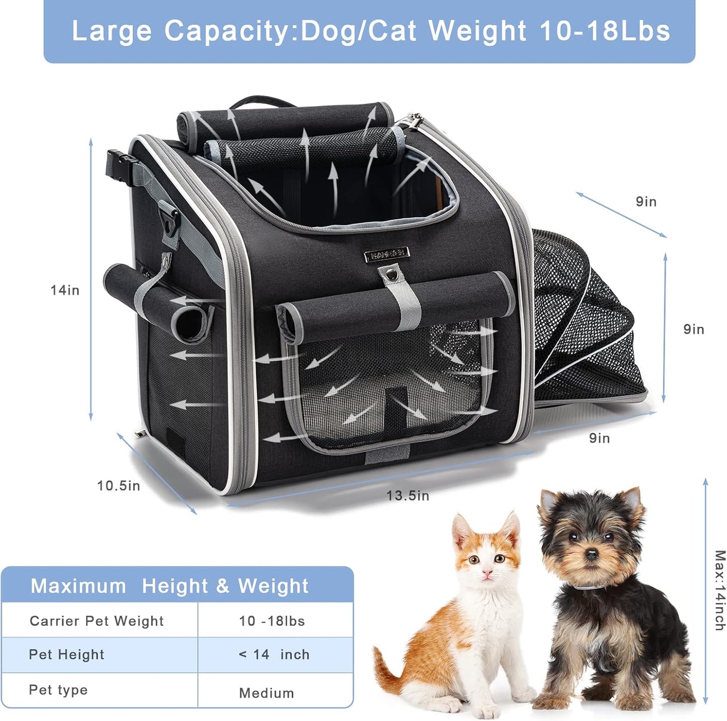 Comfy Pet Carrier Bike Accessories for Dogs Cats