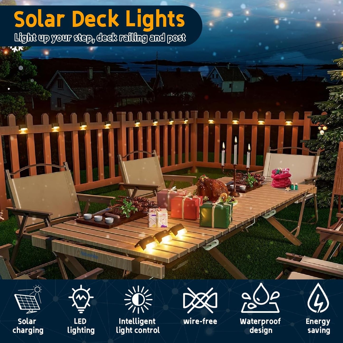 Outdoor Solar Powered LED Garden Light – Waterproof Patio Lamp
