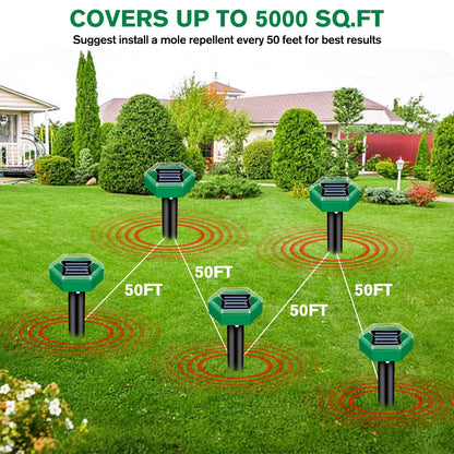 Outdoor Pest Control Ultrasonic Mole Repeller 4 Pack