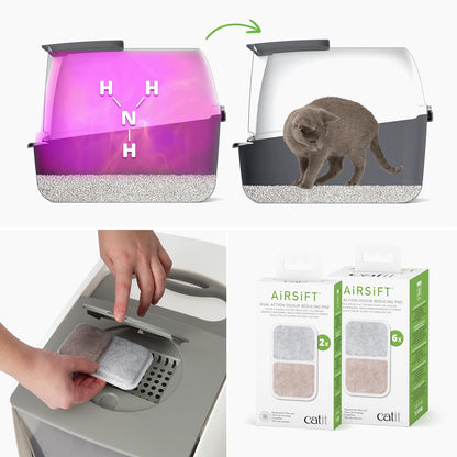 Large Hooded Cat Litter Box with Odor Control System