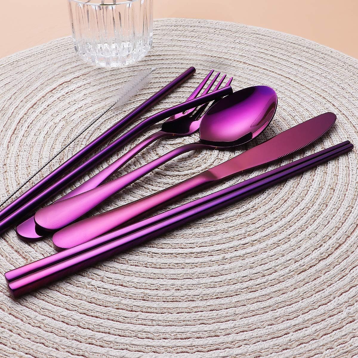 Portable 4-Piece Stainless Steel Travel Cutlery Set