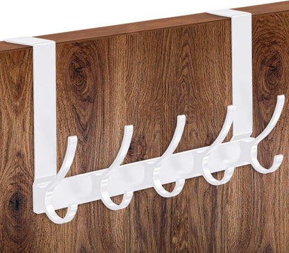 Space Saving Over Door Hook Rack with 6 Hooks
