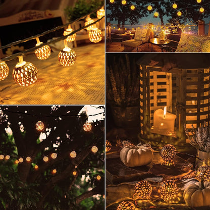 Outdoor Solar Fairy Lights with Soft Warm Glow