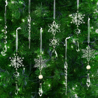 Sparkling Glass Holiday Ornament Set