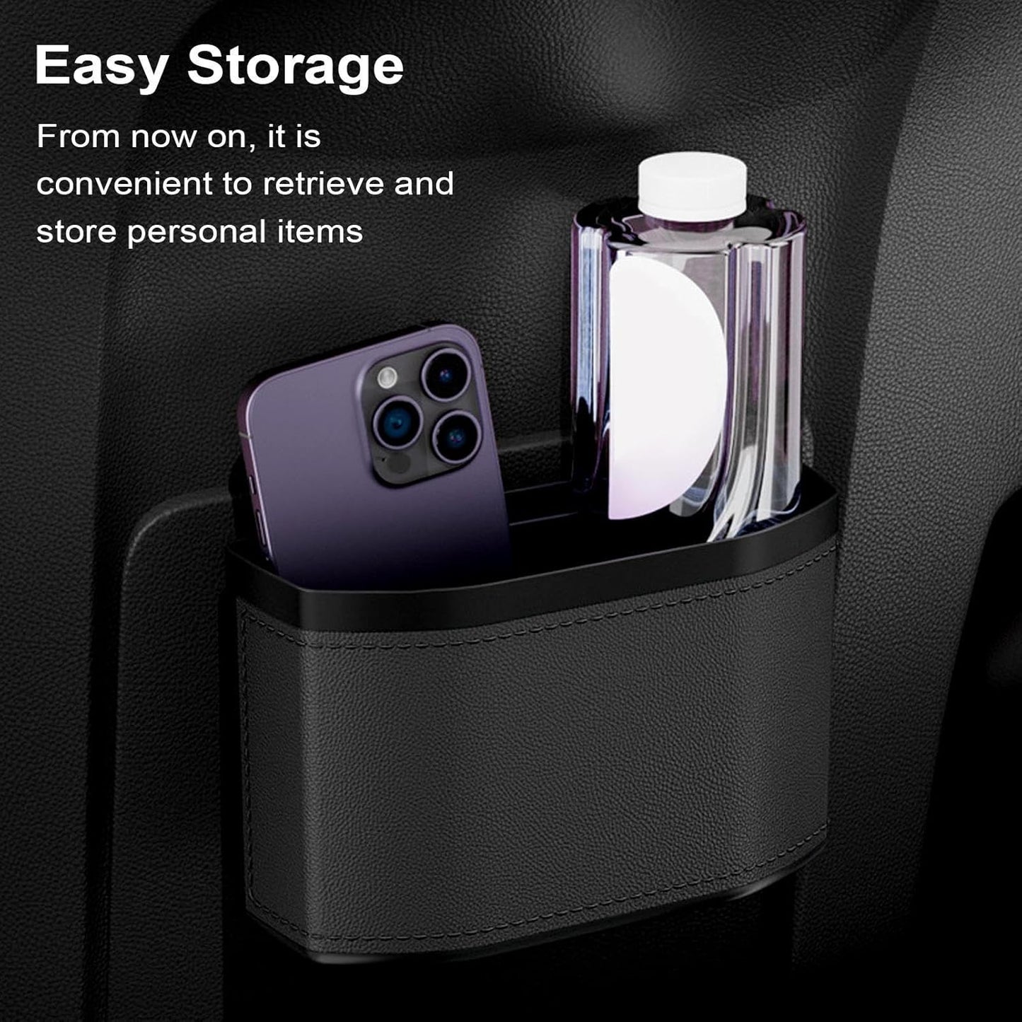 Odor-Free Car Waste Bin with LED Night Light