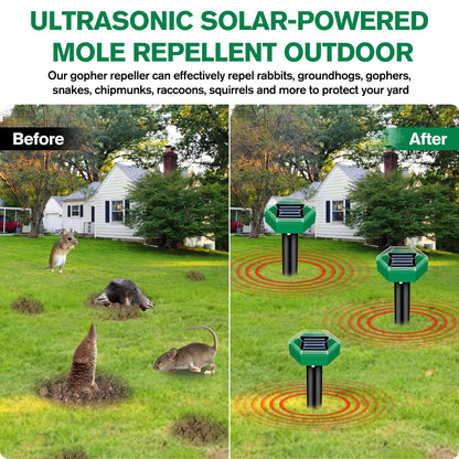Outdoor Pest Control Ultrasonic Mole Repeller 4 Pack