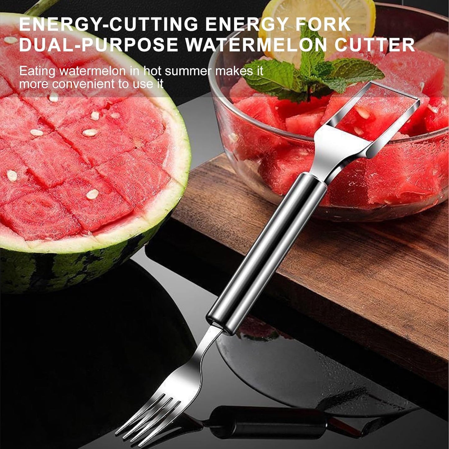 Easy Fruit Watermelon Cutter Fork Tool