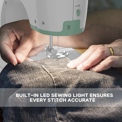 Compact Sewing Machine with 12 Stitches & Free Arm
