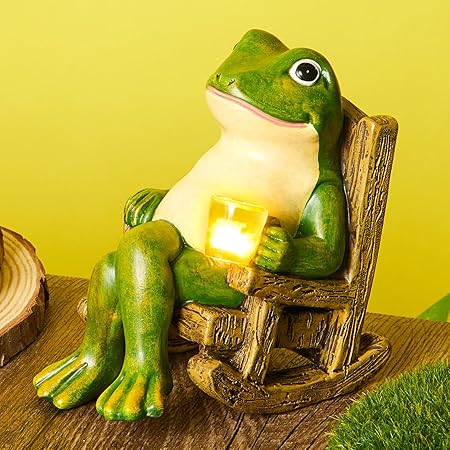 Solar Powered Outdoor Garden Light Statue
