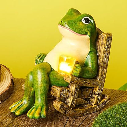 Solar Powered Outdoor Garden Light Statue