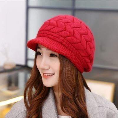 Warm Rabbit Knit Winter Beanie Hats