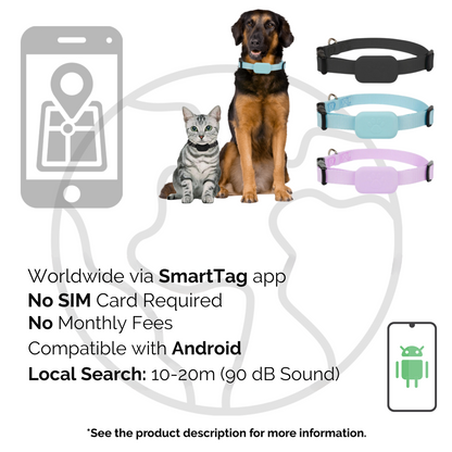 Pet GPS Tracker - Bluetooth Collar Locator