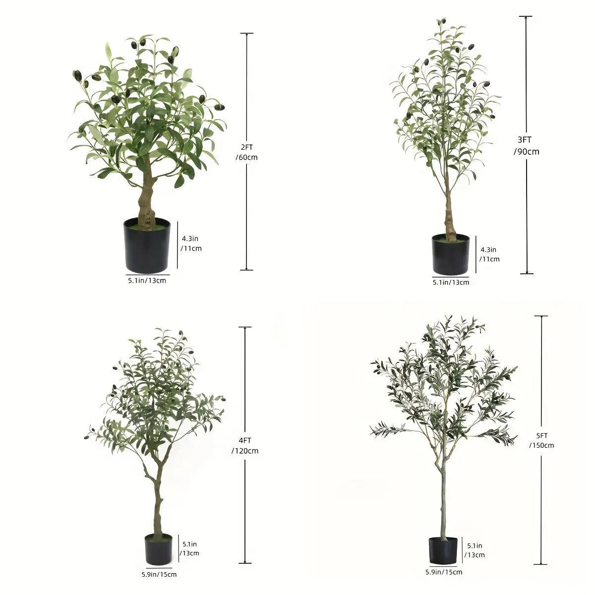 Realistic Artificial Olive Tree Decor