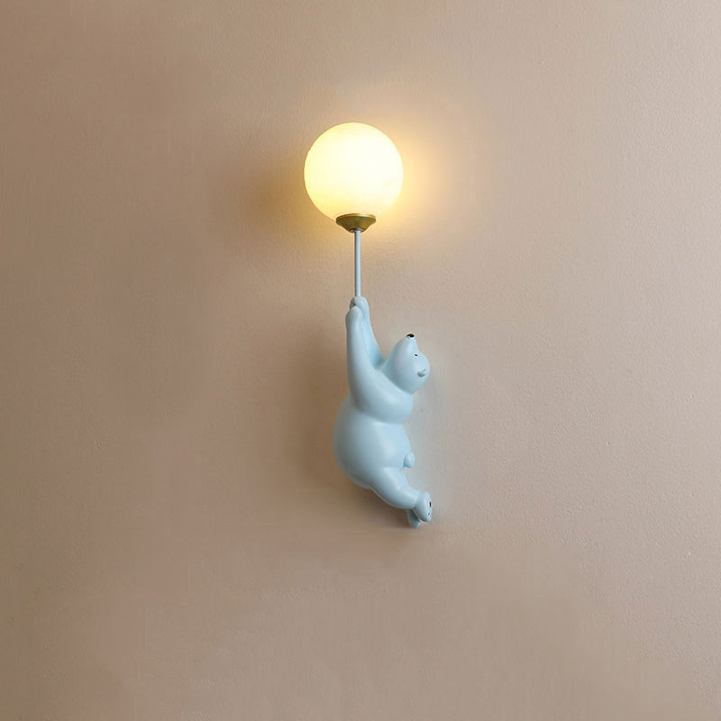 Colorful Kids LED Wall Light in Clear Plastic