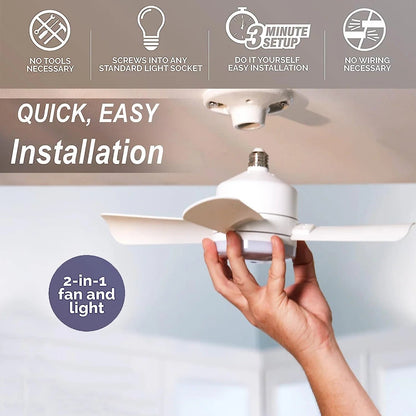 Compact 2-in-1 Ceiling Fan and Light Kit