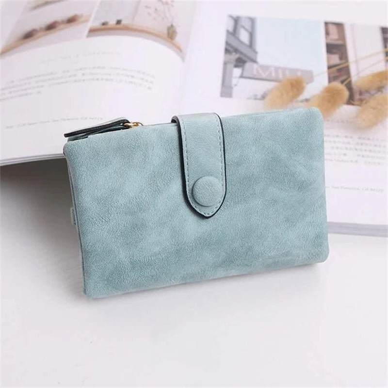Compact Ladies Leather Fold Wallet