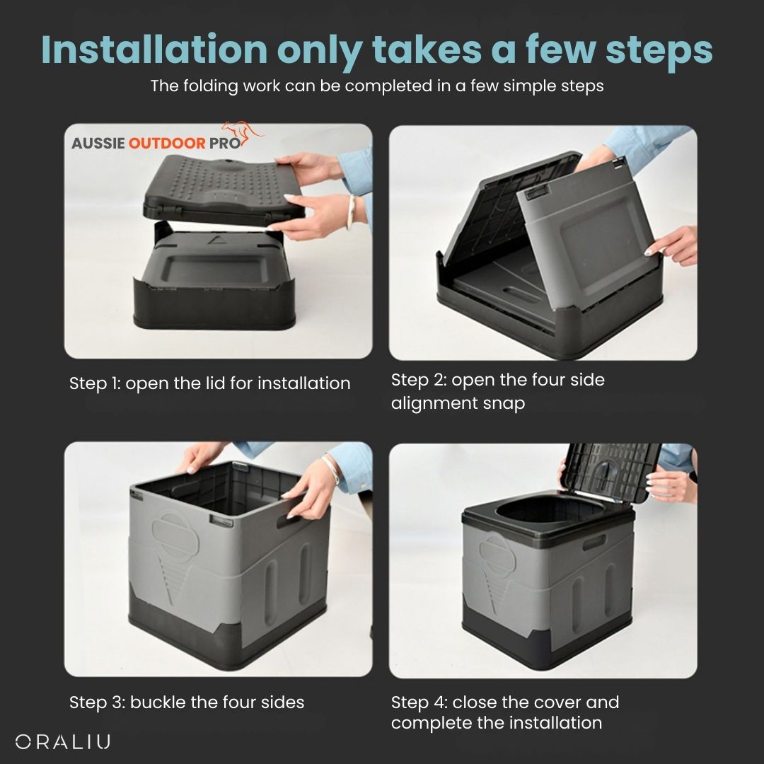 Compact Collapsible Toilet for Outdoor Use