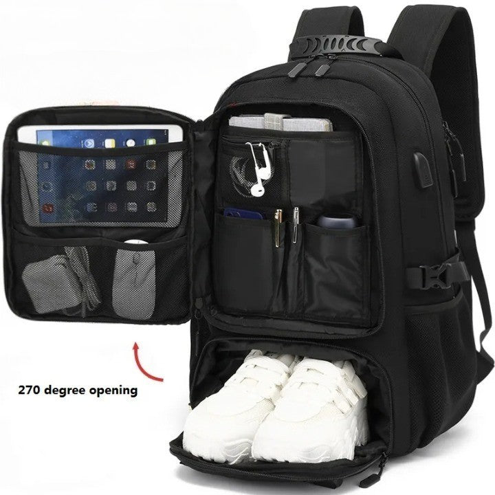 Large Hiking 50-80L Backpack with USB Charger