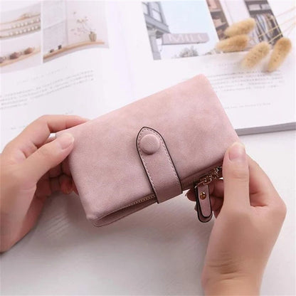Compact Ladies Leather Fold Wallet