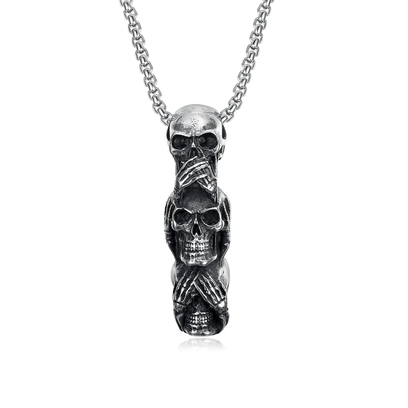 Trendy Sugar Skull Pendant Necklace