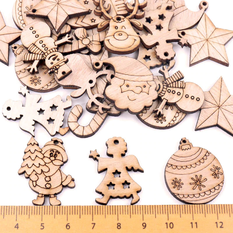 Fesara Wooden Festive Holiday Christmas Decorations