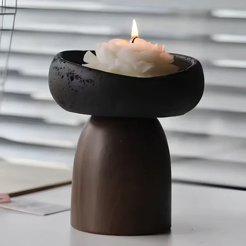 Warm Glow Metal Candle Stand