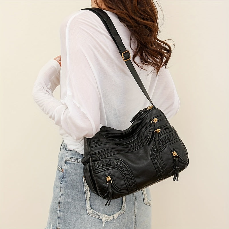 Chic Woven Tote Bag - Lightweight Everyday Shoulder Bag