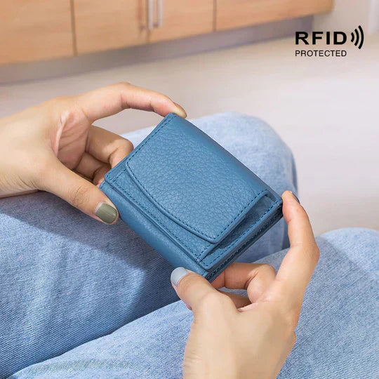 Secure Slim Leather Wallet Card Protector