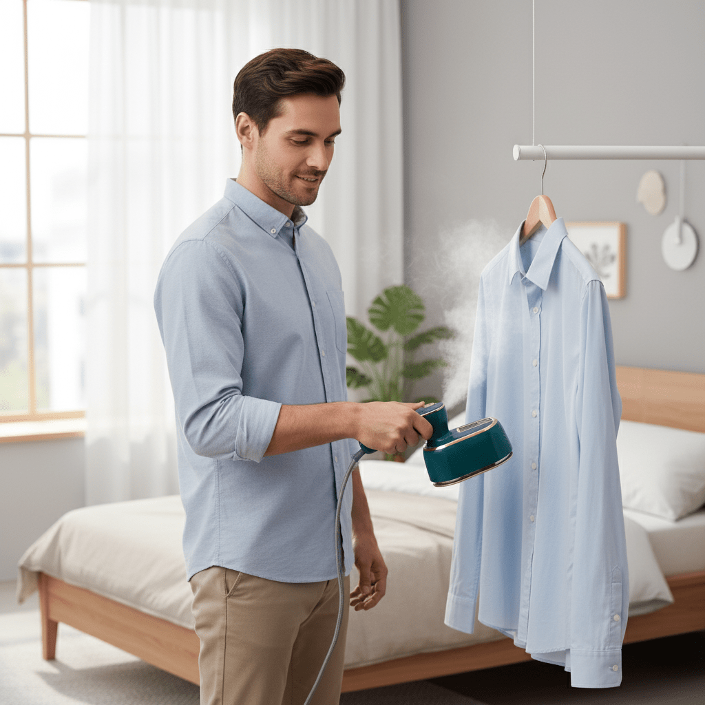 Compact Handheld Garment Steamer for Smooth Clothing