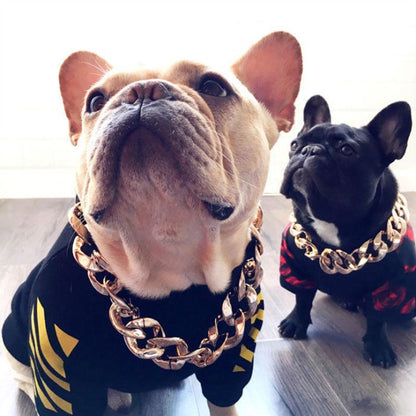 Luxury Pet Gold Plated Chain Dog Collar