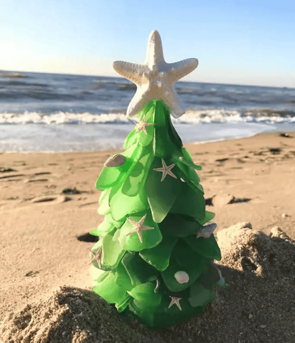 Unique Handcrafted Sea Glass Christmas Ornament