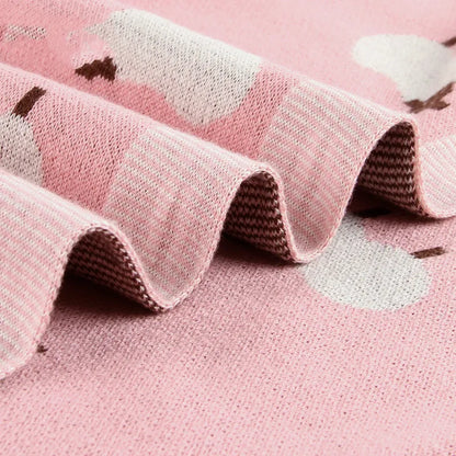 Cozy Baby Blanket with Sheep Design - Plush Stroller Blanket