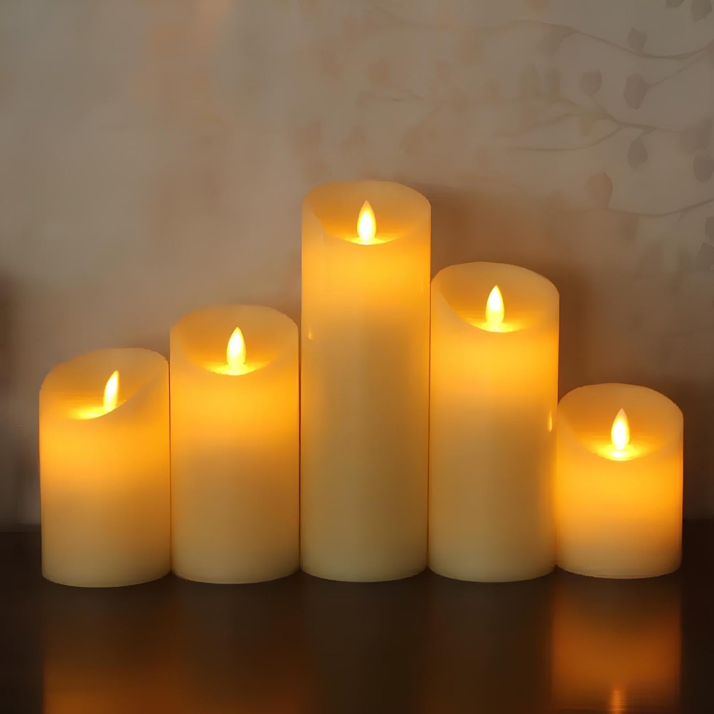 Warm LED Flameless Candles with Realistic Wax Effect