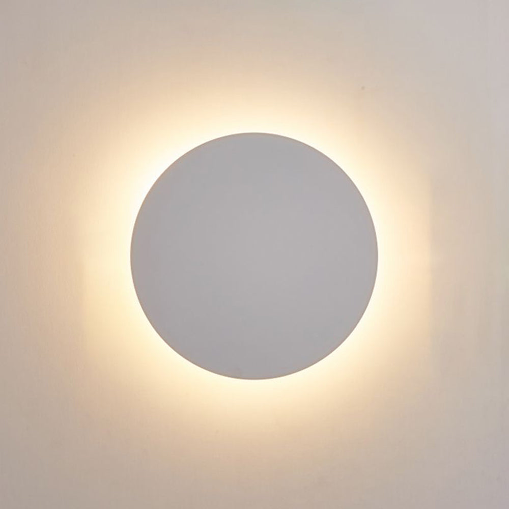 Circular Brushed Steel Bedroom Wall Lamp
