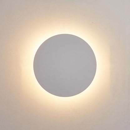 Circular Brushed Steel Bedroom Wall Lamp