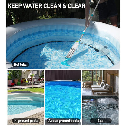Portable Rechargeable Pool Vacuum Cleaner Kit