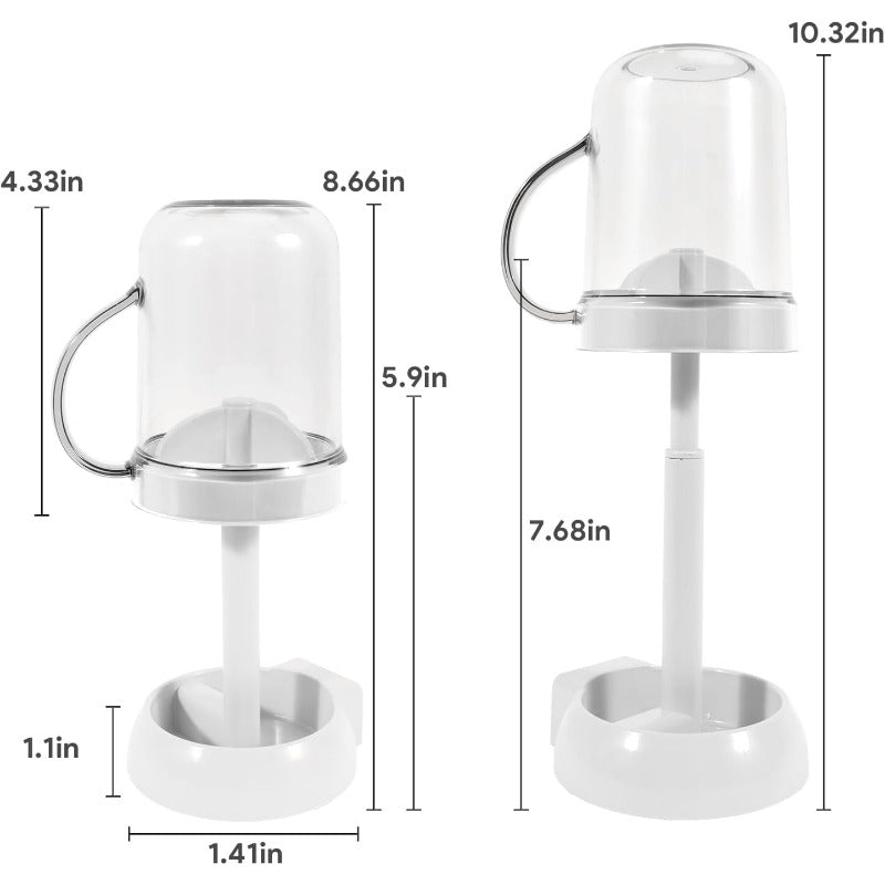 Bathroom Toothbrush Holder with Lid & Rinse Cup
