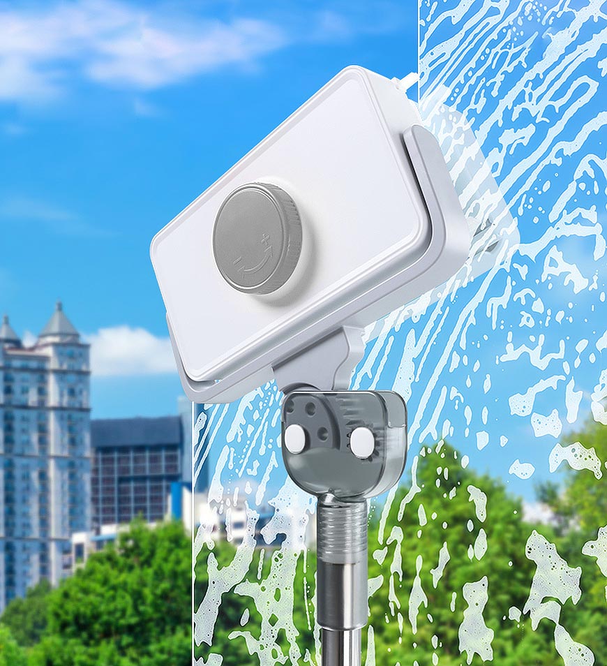 Easy Reach Window Cleaning Tool with Magnetic Edge