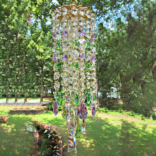 Crystal Wind Chime for Garden – Elegant Multicolor Design with Soothing Melodies and Durable Outdoor Use-6