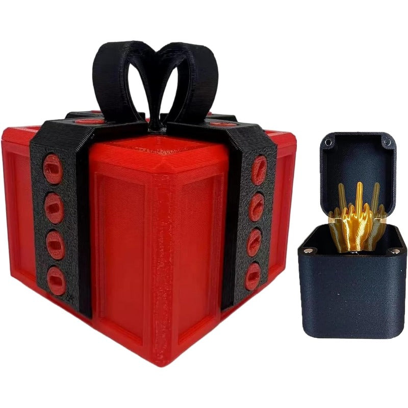 Funny Gag Gift Box Prank Toy Middle Finger Joke