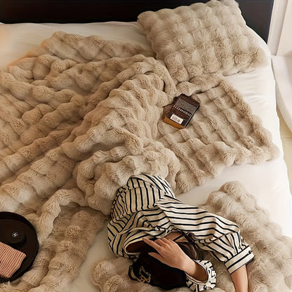 Soft Plush Bunny Throw Blanket - Cozy and Long Lasting