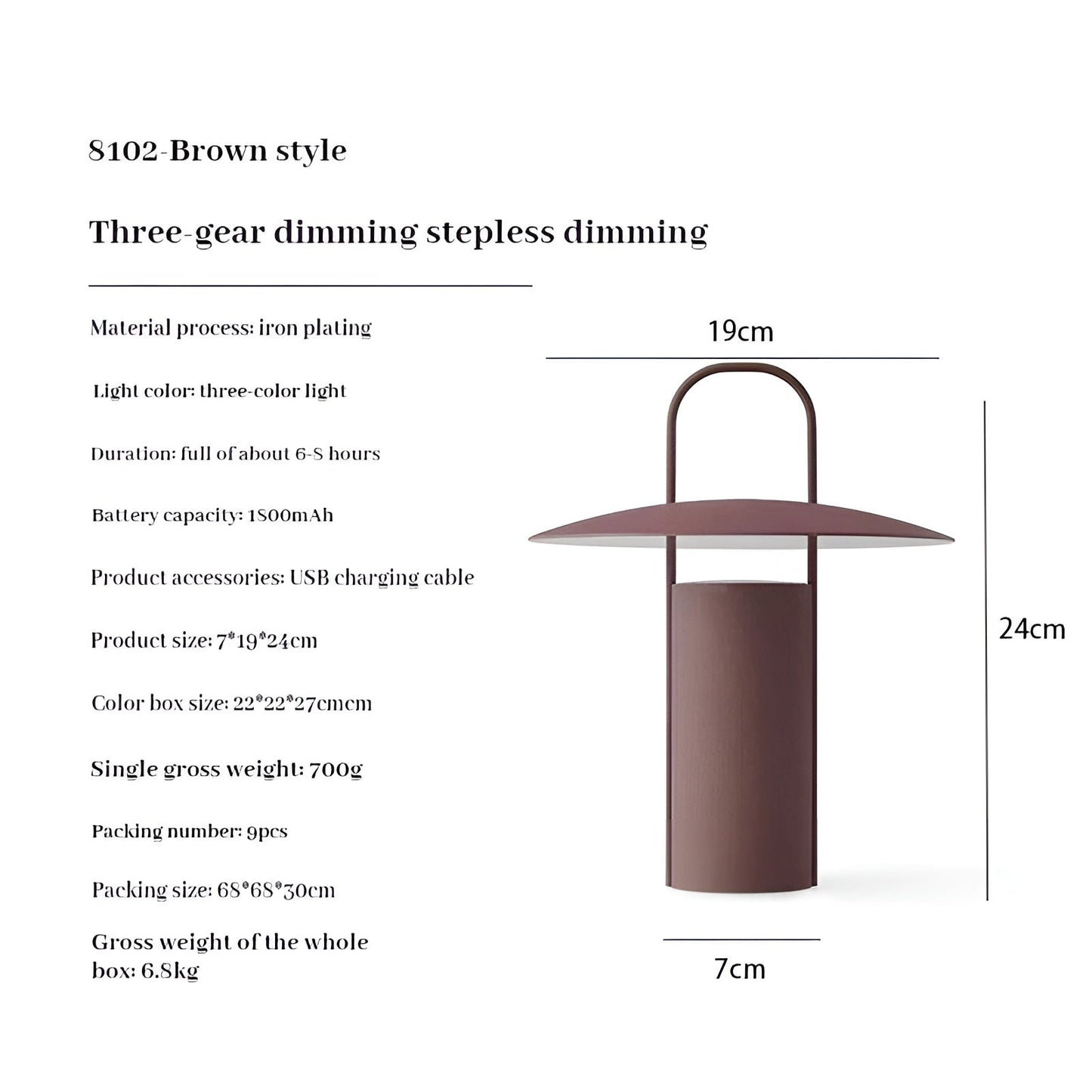 Bright Solar Powered Outdoor Table Lamp