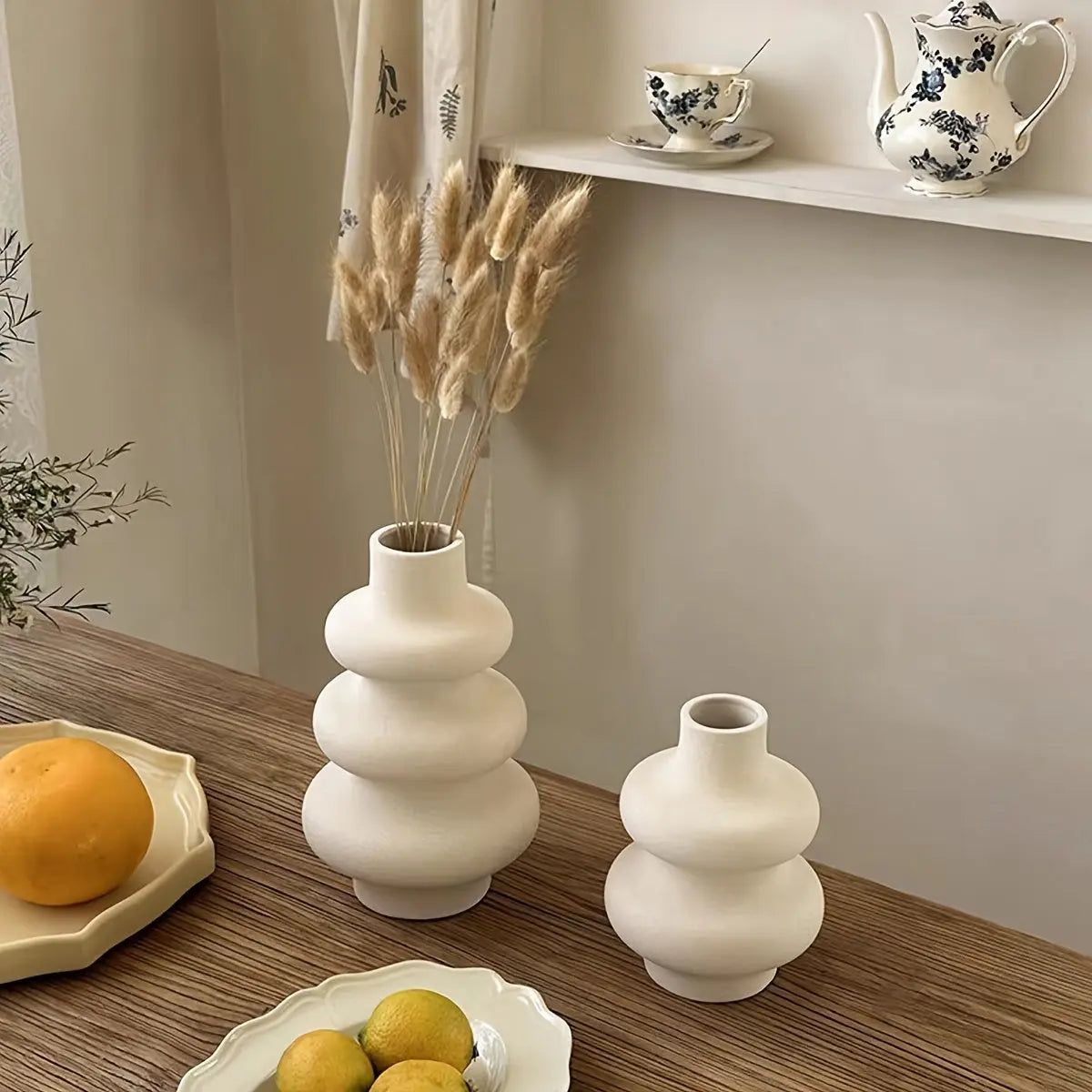 Unique Swirl Design Ceramic Vase