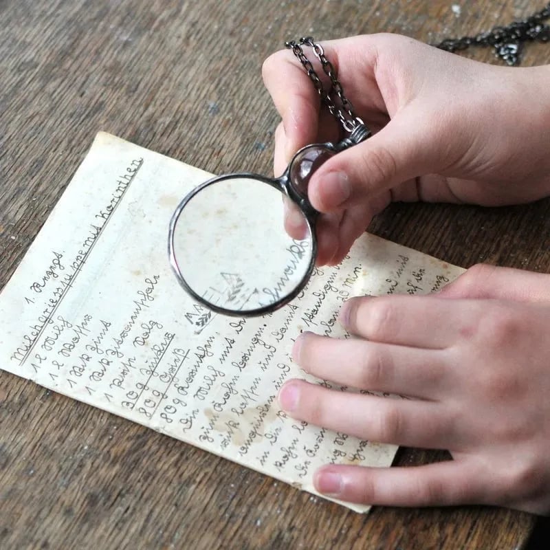 Elegant Magnifier Pendant Necklace