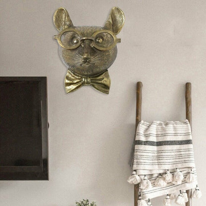 Rustic Wooden Deer Antler Wall Decor Sculpture