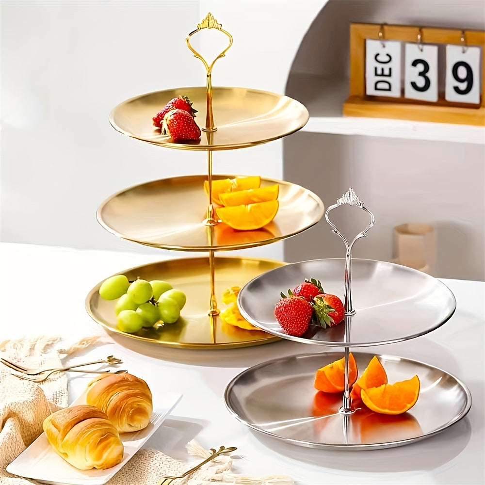 Metal Triple Party Serving Platter