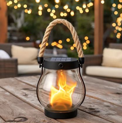 Warm Ambient Solar Flame Lamp